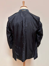 Lade das Bild in den Galerie-Viewer, Daks blazer bleu vintage femme à carreaux en laine vierge 18 UK / 46 FR
