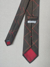 Charger l&#39;image dans la galerie, Albertelli Roma cravate à carreaux en laine vierge Made in Italy
