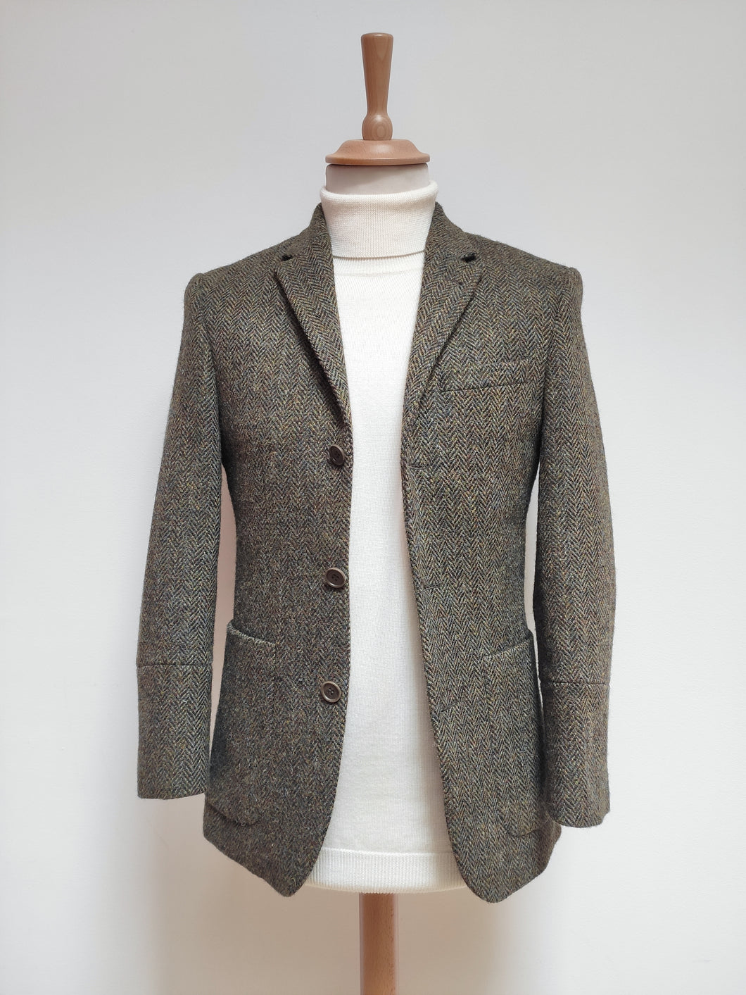 Blazer tweed pure laine Vierge Harris Tweed 44/XS