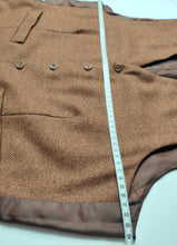 Afbeelding in Gallery-weergave laden, Gilet vintage marron orangé en laine et cachemire 52
