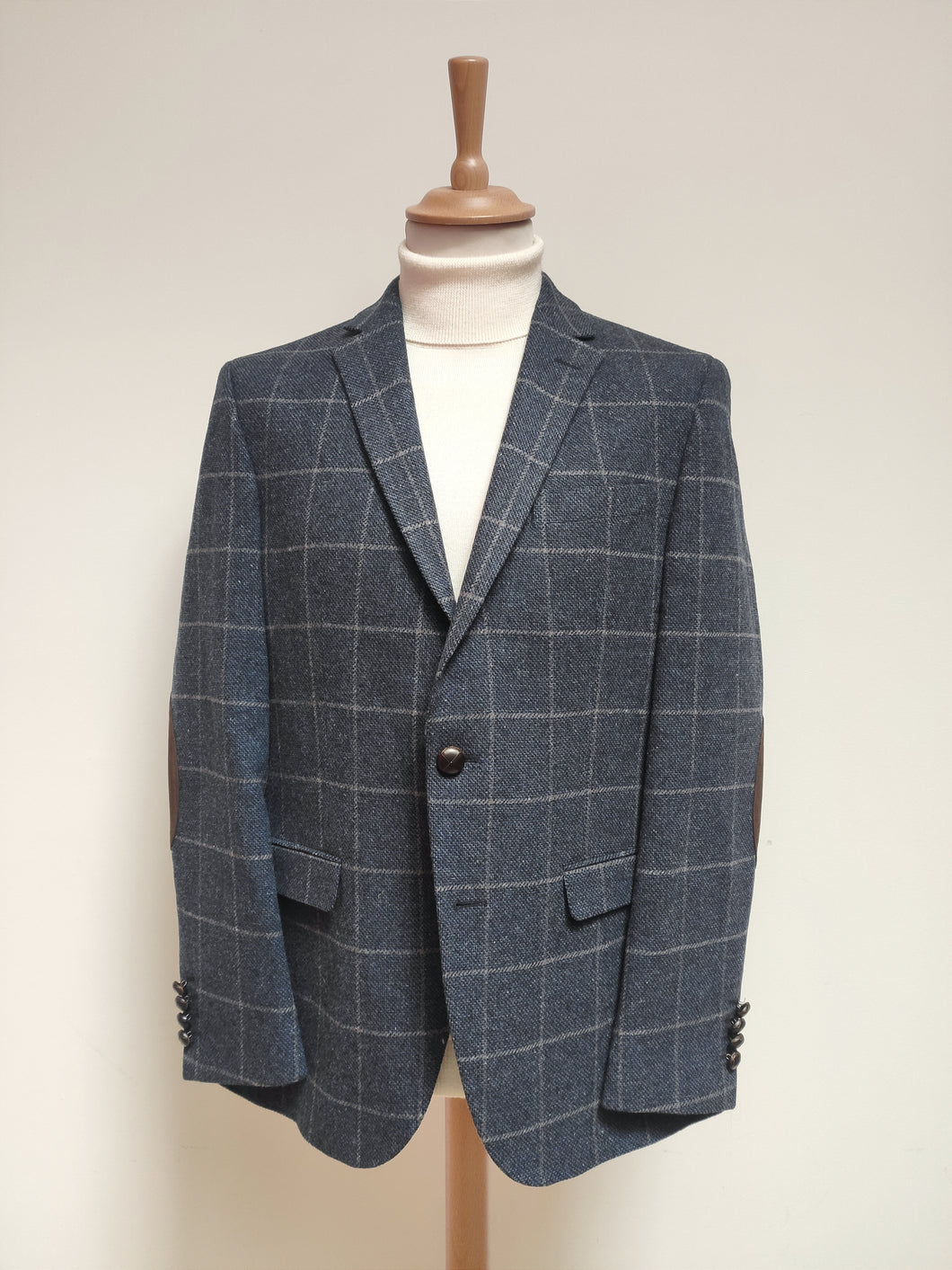 Charles Robertson blazer à carreaux fenêtre en pure laine 50