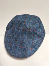 Charger l&#39;image dans la galerie, Harris Tweed casquette plate en pure laine à carreaux L/59
