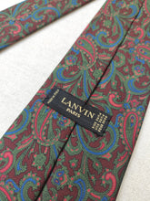 Afbeelding in Gallery-weergave laden, Lanvin Paris cravate vintage en soie à motif paisley Made in Italy
