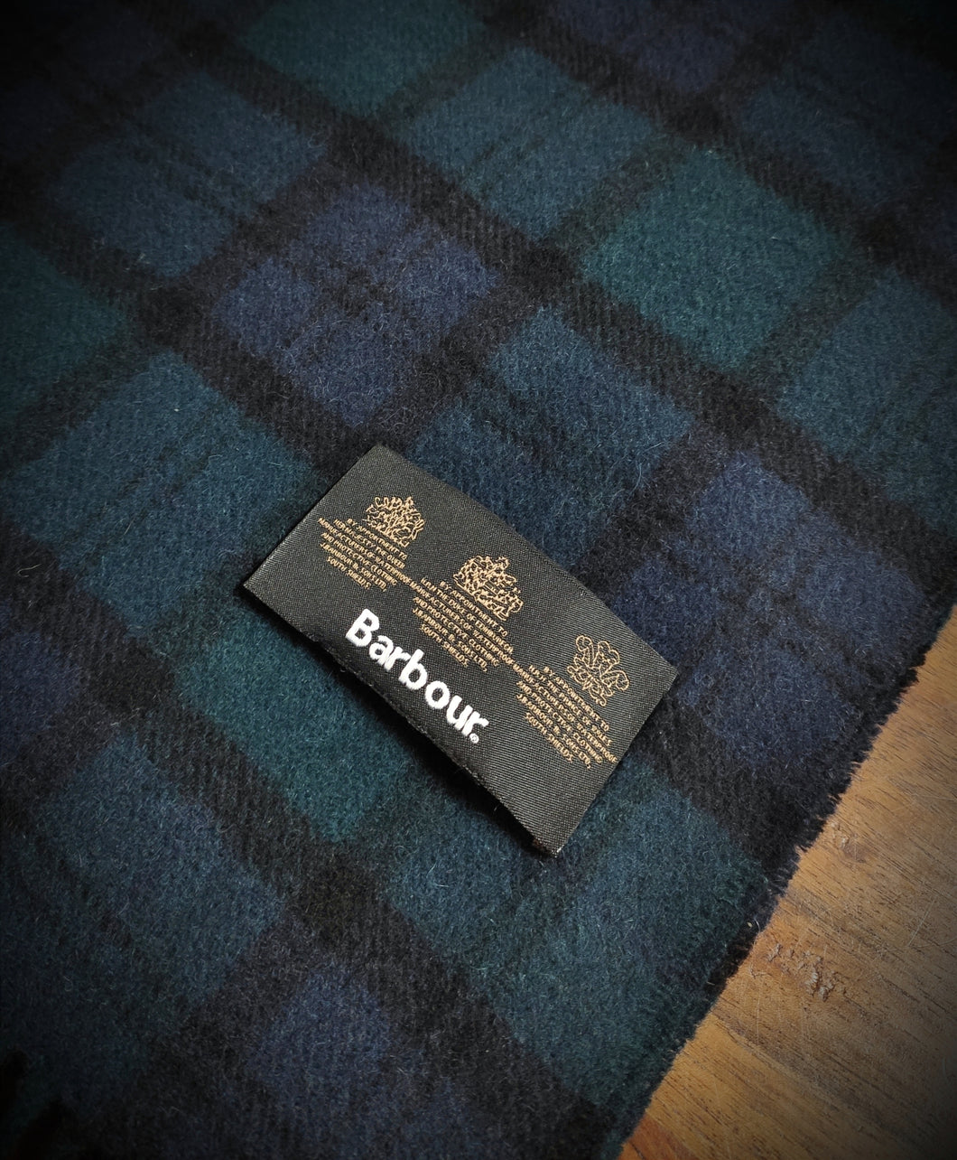 Barbour écharpe tartan à carreaux 100% laine