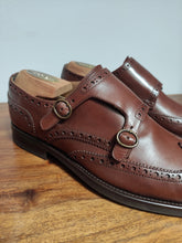 Afbeelding in Gallery-weergave laden, Velasca Milano doubles boucles en cuir de veau lisse marron modèle Moletta 43
