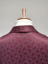 Charger l&#39;image dans la galerie, Robe de chambre paisley vintage à col châle en coton mélangé taille 4
