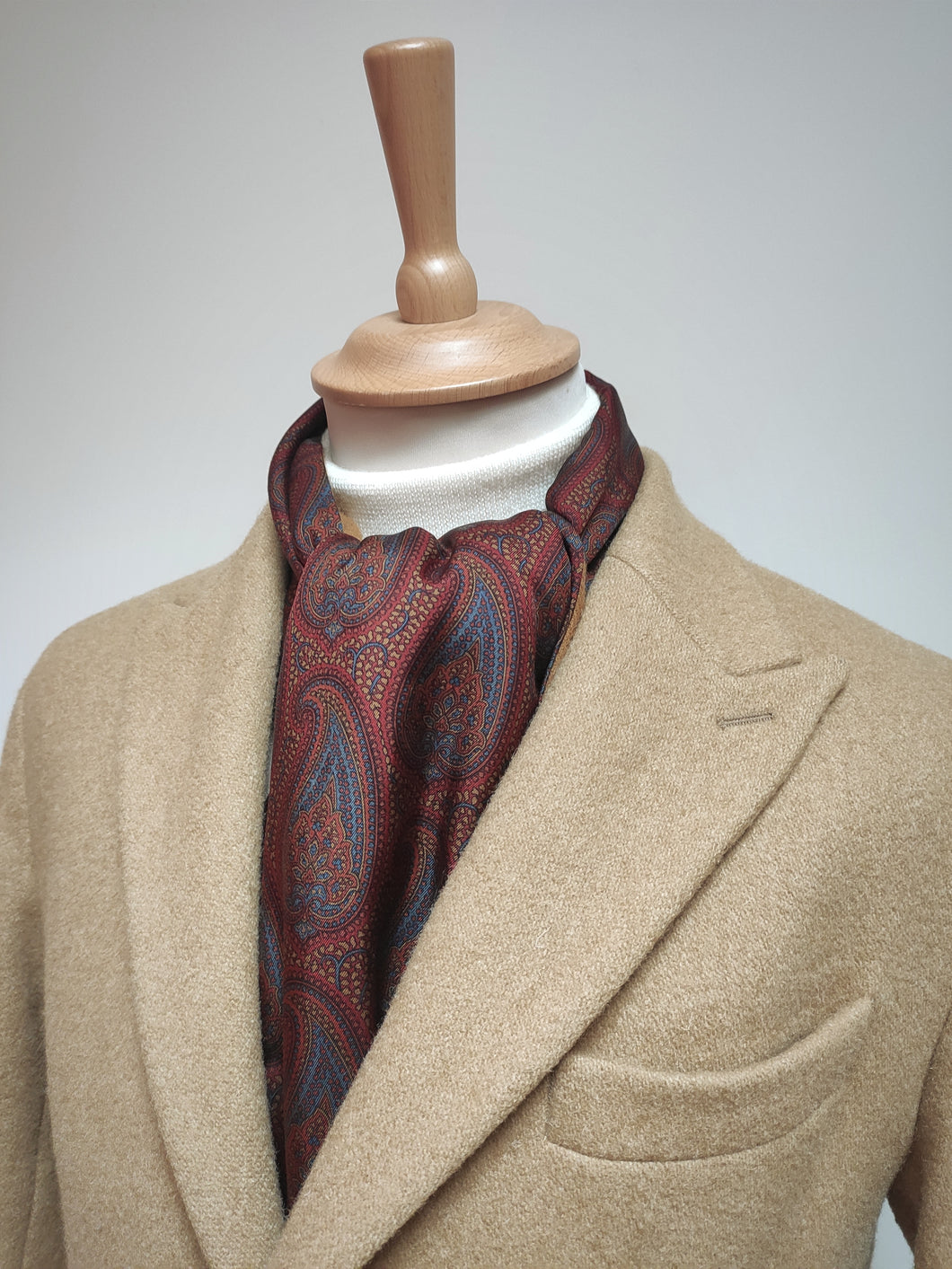 Vivax by Sambrook Witting écharpe vintage double face à motif paisley en laine et soie Made in England