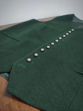 Charger l&#39;image dans la galerie, Lodenfrey gilet de costume vert sapin en laine 54
