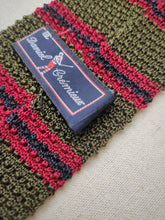 Charger l&#39;image dans la galerie, Daniel Crémieux cravate vintage rayée en tricot de soie Made in Italy
