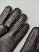 Carica l&#39;immagine nel visualizzatore di Gallery, Madelios Paris gants vintage en cuir d&#39;agneau marron brun S
