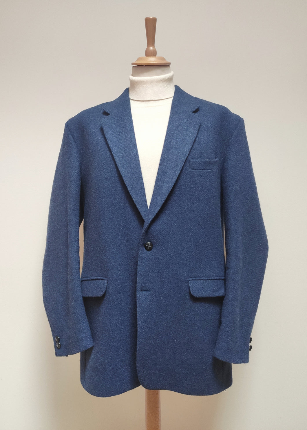 Harris Tweed blazer vintage en tweed bleu 56 Made in France