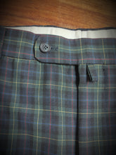 Charger l&#39;image dans la galerie, Walbusch pantalon tartan à carreaux en laine mélangée XL
