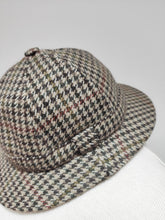 Charger l&#39;image dans la galerie, Chapeau vintage ghillie pied de poule 100% laine vierge 55
