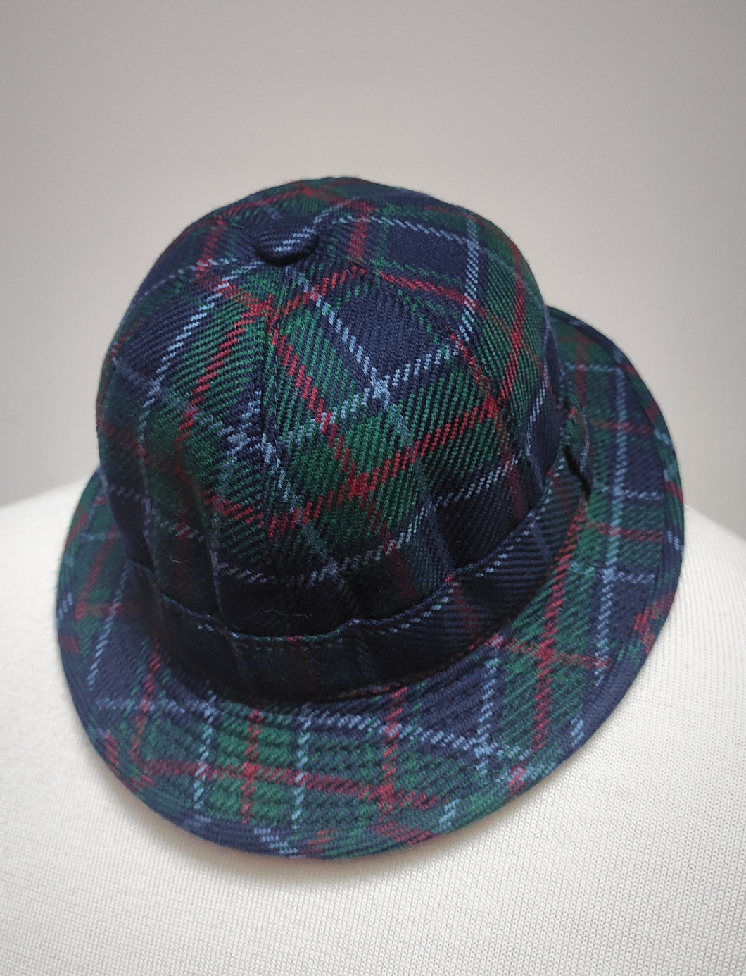 Daks London chapeau ghillie à carreaux 100% laine Made in England 55