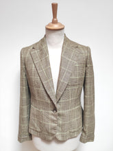 Afbeelding in Gallery-weergave laden, Ralph Lauren blazer vintage femme Prince de Galles en laine, lin et soie 38
