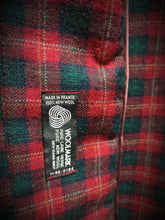 Charger l&#39;image dans la galerie, Marcel Reinhold Paris robe de chambre tartan vintage à col châle en laine Made in France
