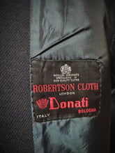 Charger l&#39;image dans la galerie, Robertson Cloth X Donati Bologna manteau croisé bleu marine en pure laine M
