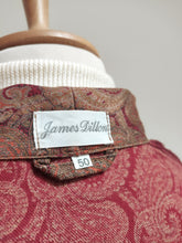 Carica l&#39;immagine nel visualizzatore di Gallery, James Dillon robe de chambre paisley à col châle en pur coton Made in Italy
