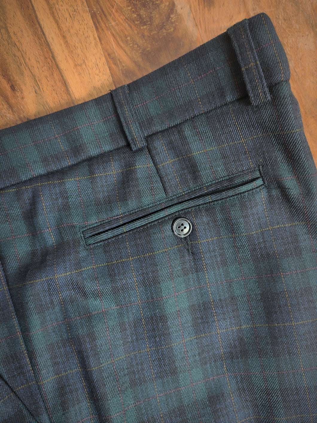 Walbusch pantalon tartan à carreaux en laine vierge 56