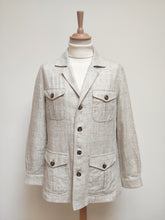 Carica l&#39;immagine nel visualizzatore di Gallery, Suitsupply safari jacket en lin et coton Di Sondrio modèle Sahara 50
