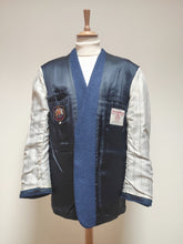 Carica l&#39;immagine nel visualizzatore di Gallery, Harris Tweed blazer vintage en tweed bleu 56 Made in France
