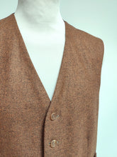 Afbeelding in Gallery-weergave laden, Gilet vintage marron orangé en laine et cachemire 52
