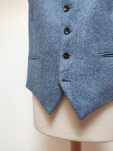 Charger l&#39;image dans la galerie, Suitsupply gilet bleu chiné en laine modèle Ferrara 52
