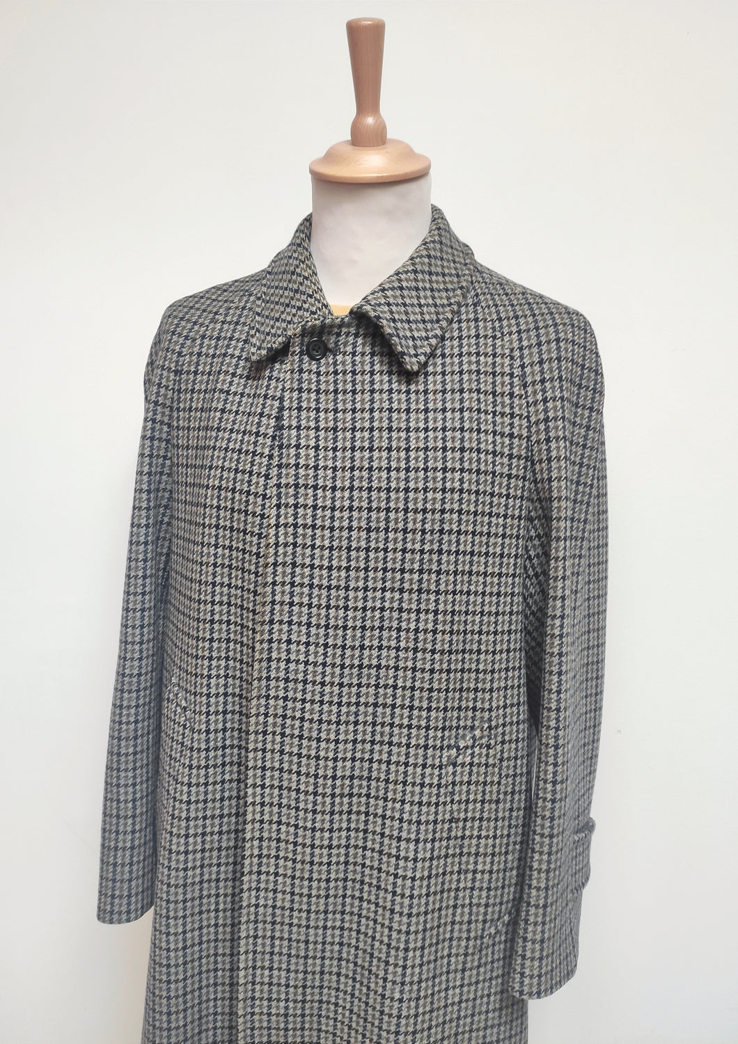 Aquascutum of London X Mincuzzi Bari manteau pied de poule en laine d'agneau