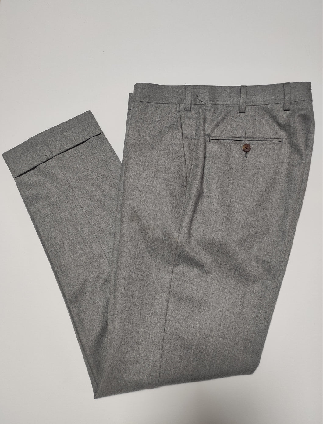 Suitsupply pantalon gris flanelle 100% laine 48/50