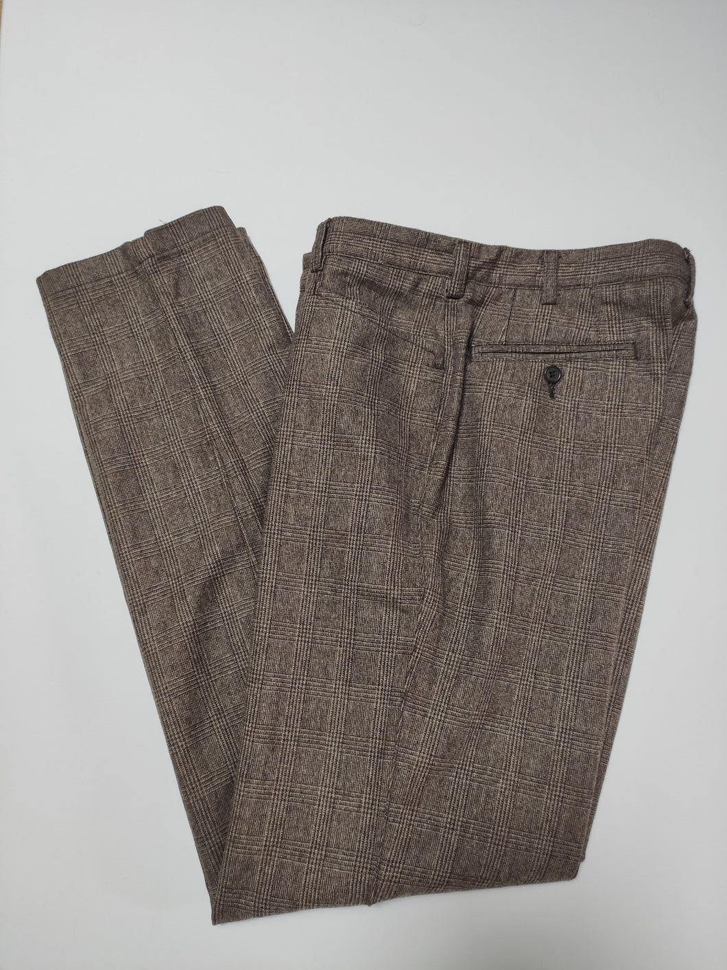 Henry Cotton's pantalon en laine et coton Prince de Galles M/48