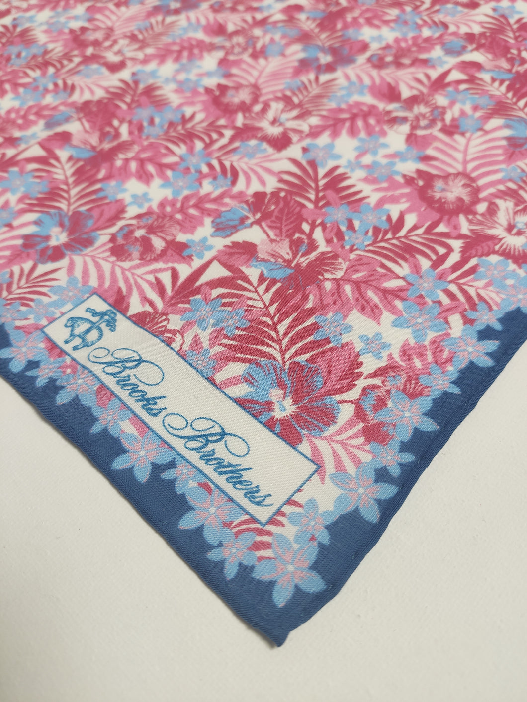 Brooks Brothers pochette florale en coton et lin