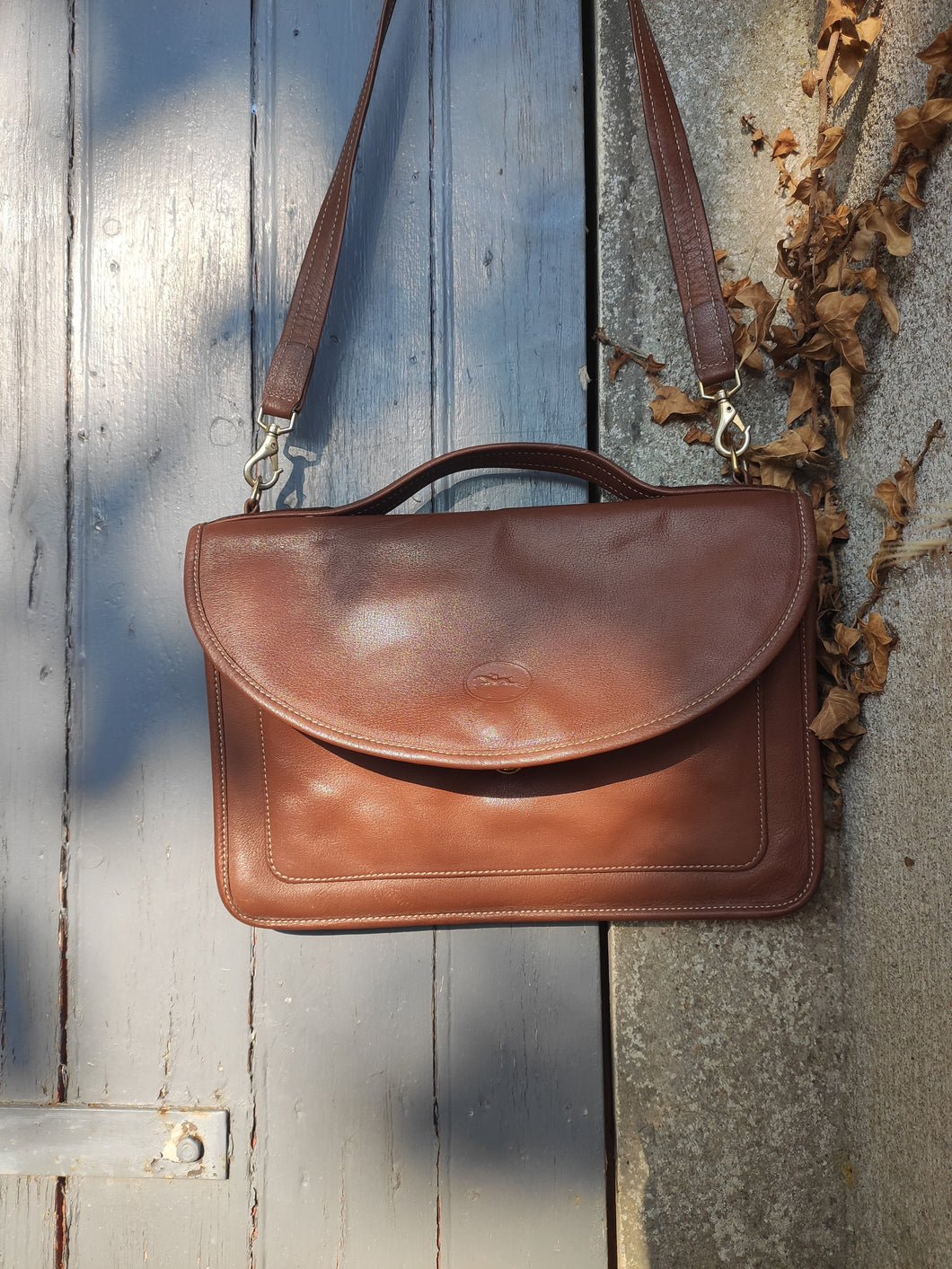 Longchamp vintage sac à bandoulière 100% cuir