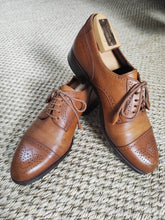 Afbeelding in Gallery-weergave laden, Carmina derby half brogue vitello tan 4,5 UK / 37,5 FR
