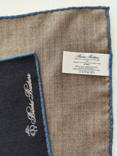 Charger l&#39;image dans la galerie, Pochette marine en laine et soie Brooks Brothers
