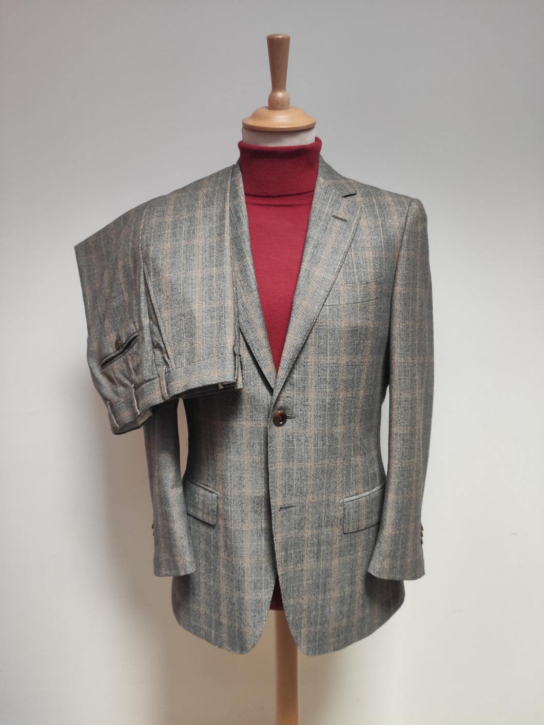 Suitsupply costume à carreaux Prince de Galles en pure laine 44