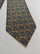 Carica l&#39;immagine nel visualizzatore di Gallery, Drake&#39;s cravate paisley verte Made in England
