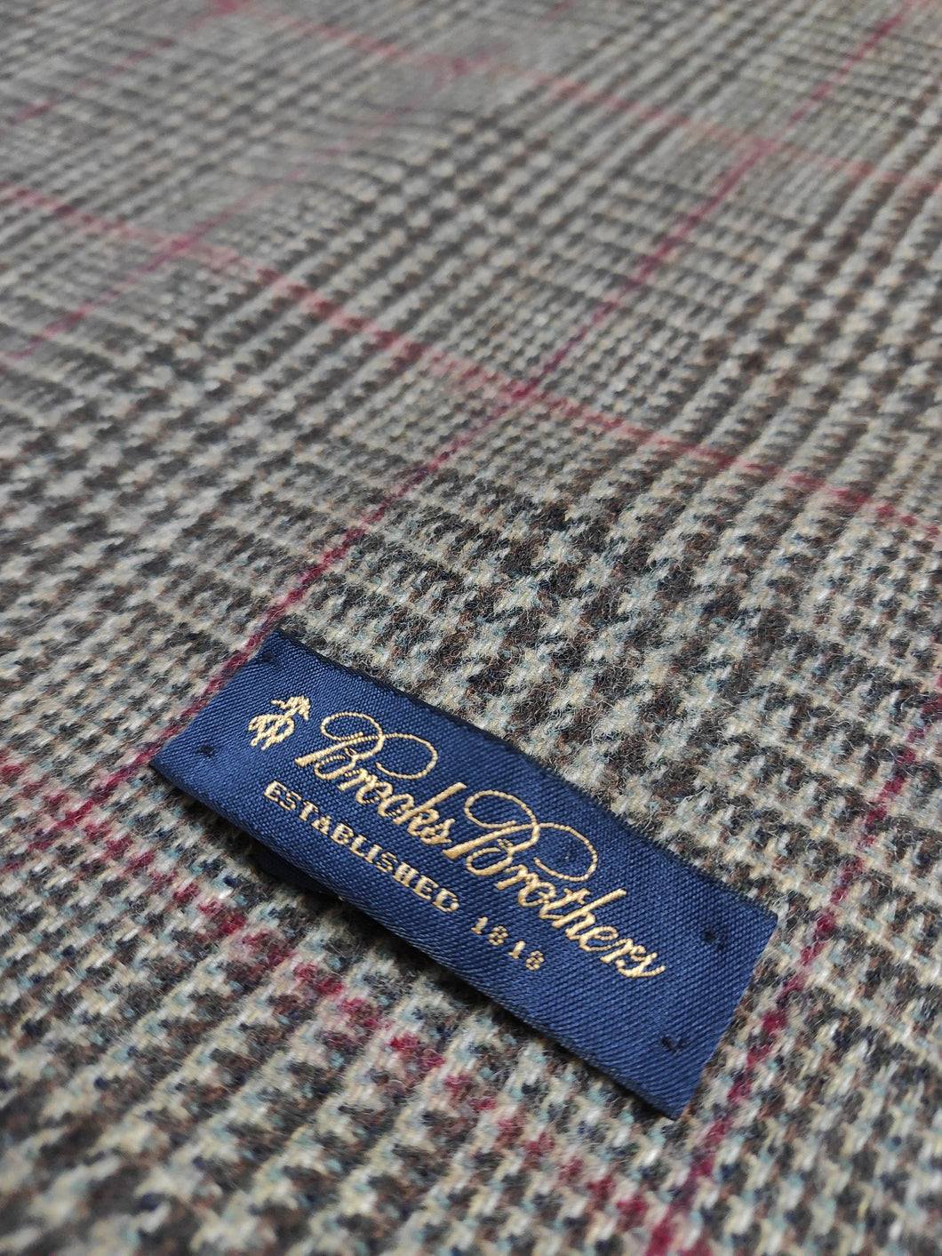 Brooks Brothers écharpe à carreaux Prince de Galles 100% lambswool