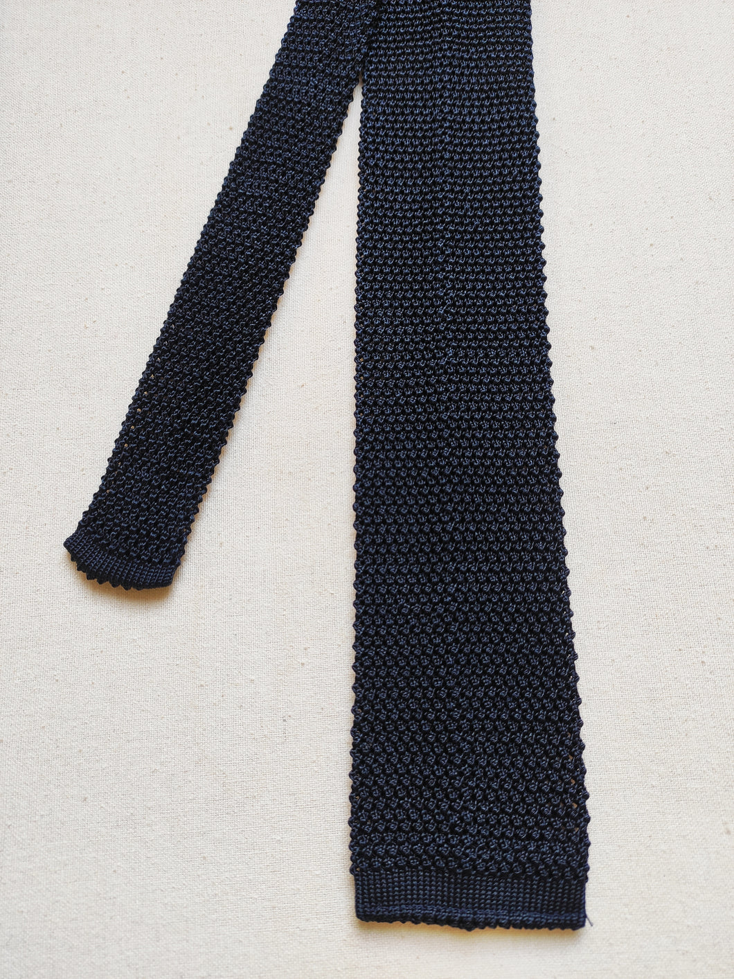 Roxy cravate marine vintage en tricot de soie Made in Italy