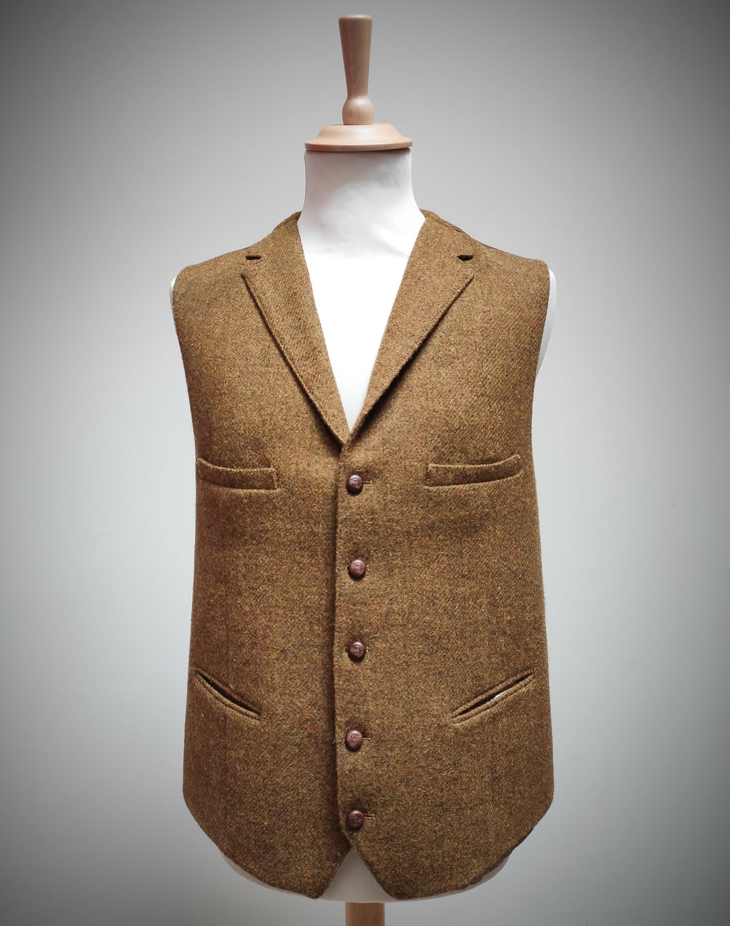 Harris Tweed X Carl Gross gilet en pure laine vierge 56