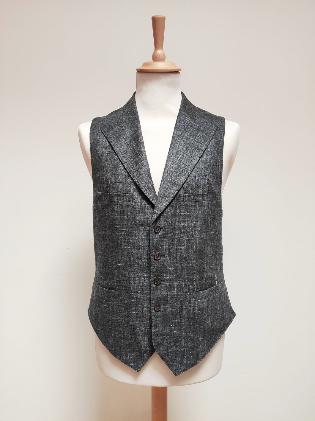 Suitsupply gilet de costume modèle Veneto en coton et lin 48/50