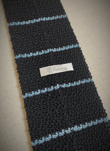 Carica l&#39;immagine nel visualizzatore di Gallery, Calabrese Napoli cravate maille à rayures pure soie Made in Italy
