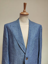 Carica l&#39;immagine nel visualizzatore di Gallery, Suitsupply costume bleu azur en pur lin Tollegno 1900 Taille 54/56
