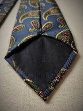 Afbeelding in Gallery-weergave laden, Arthur &amp; Fox cravate paisley en soie marine à motif Made in Italy
