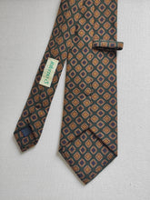 Afbeelding in Gallery-weergave laden, Cravate vintage à motif géométrique en laine et soie Made in Italy
