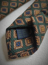 Afbeelding in Gallery-weergave laden, Cravate vintage à motif géométrique en laine et soie Made in Italy
