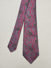 Charger l&#39;image dans la galerie, Caleffi Roma X Vivax London cravate paisley soie jacquard Made in England
