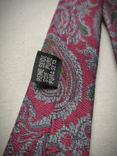 Afbeelding in Gallery-weergave laden, Caleffi Roma X Vivax London cravate paisley soie jacquard Made in England
