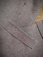 Afbeelding in Gallery-weergave laden, Suitsupply Soho pantalon bordeaux chevrons en laine et coton 48/M
