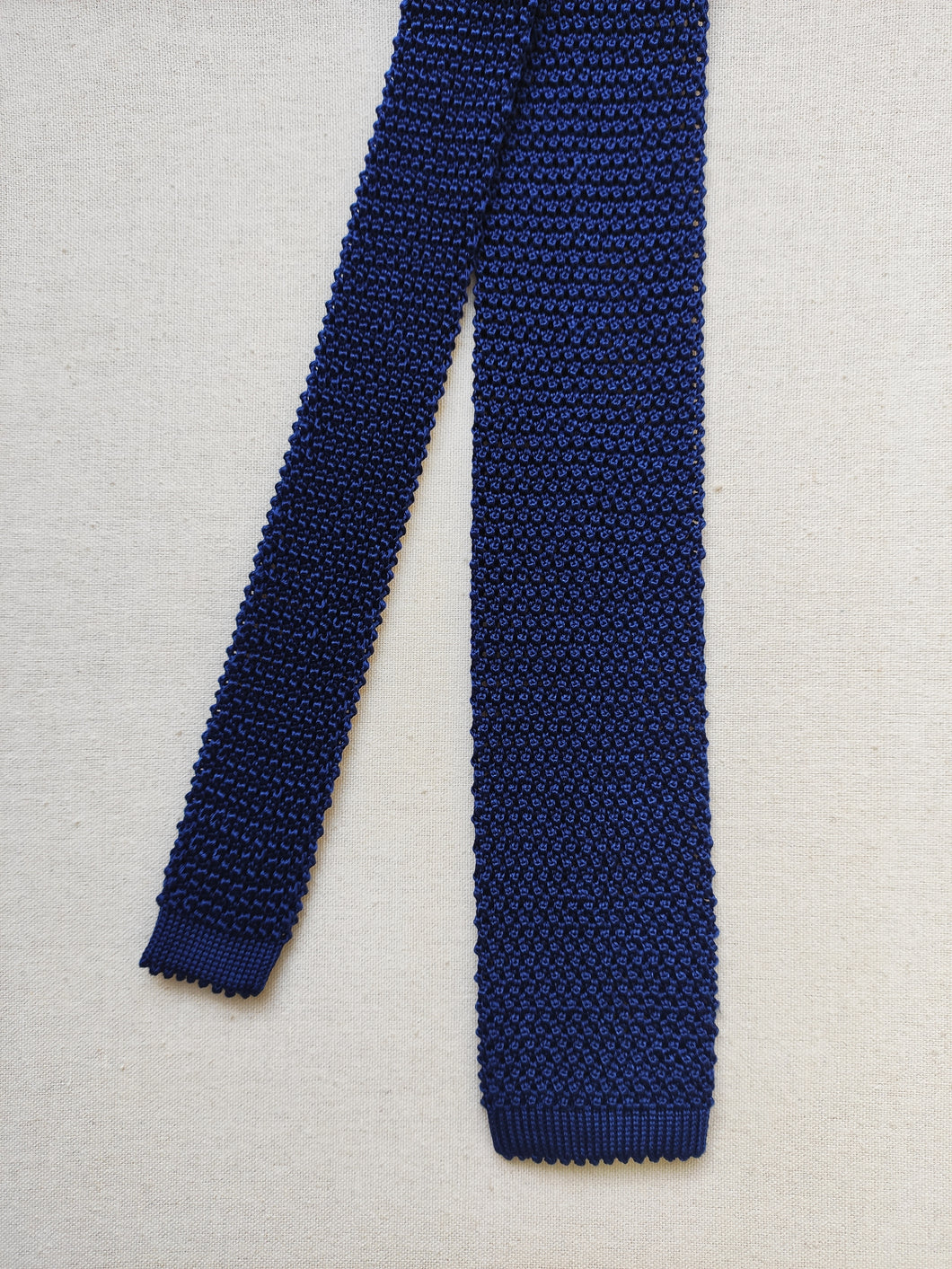 Franco Bassi cravate bleue en tricot de soie Made in Italy