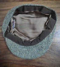 Carica l&#39;immagine nel visualizzatore di Gallery, Harris Tweed casquette tweed plate en pure laine 55
